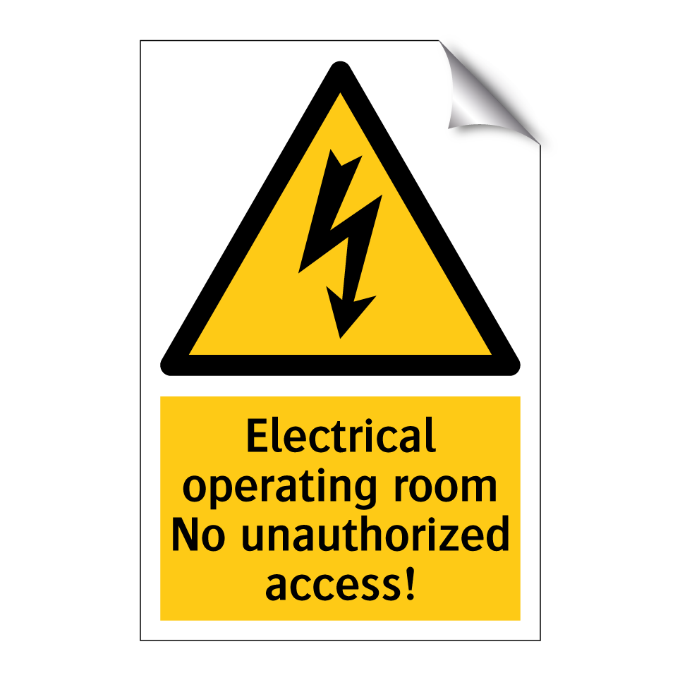 Electrical operating room No unauthorized access!