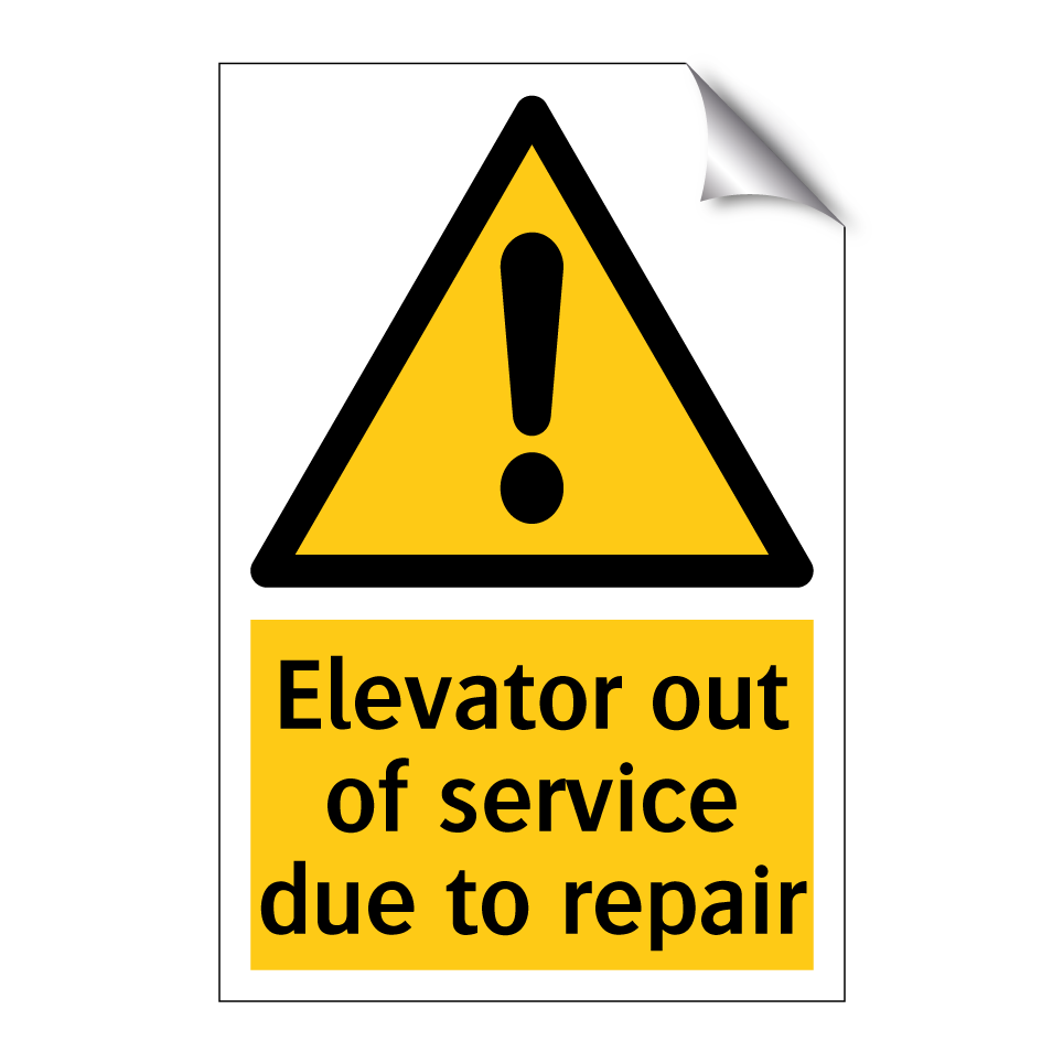 Elevator out of service due to repair