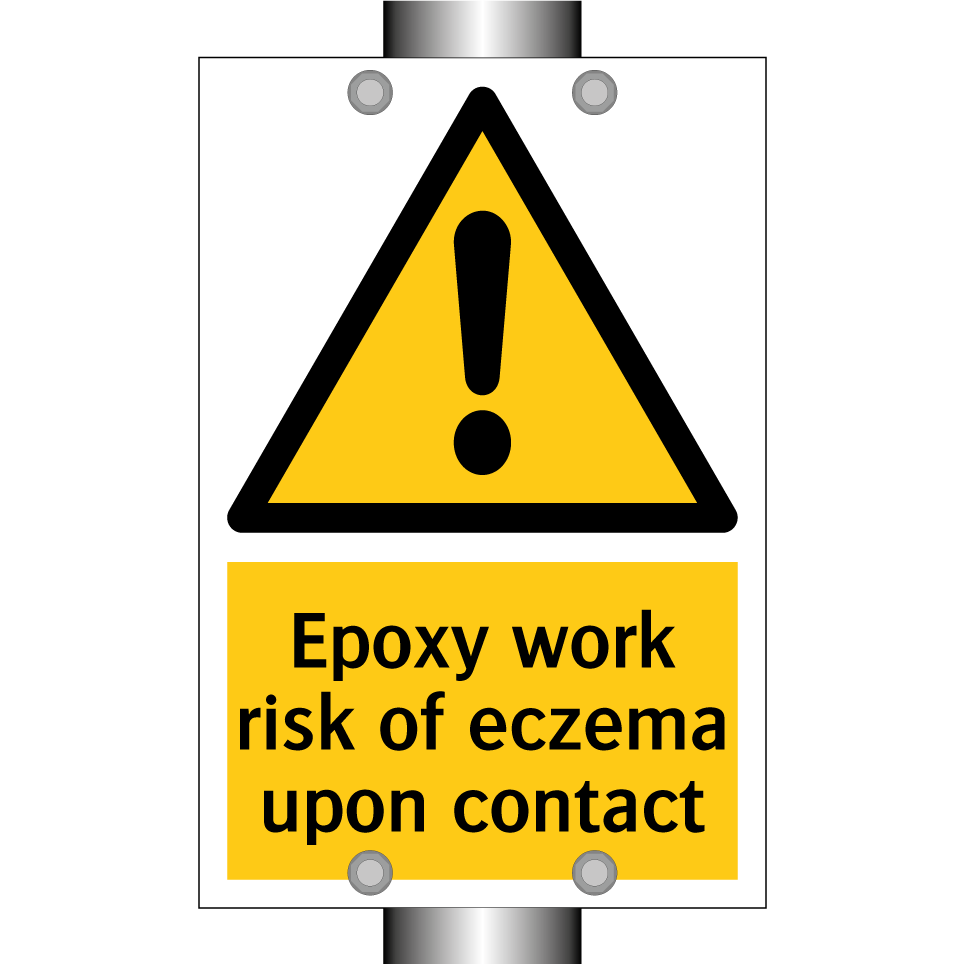 Epoxy work risk of eczema upon contact