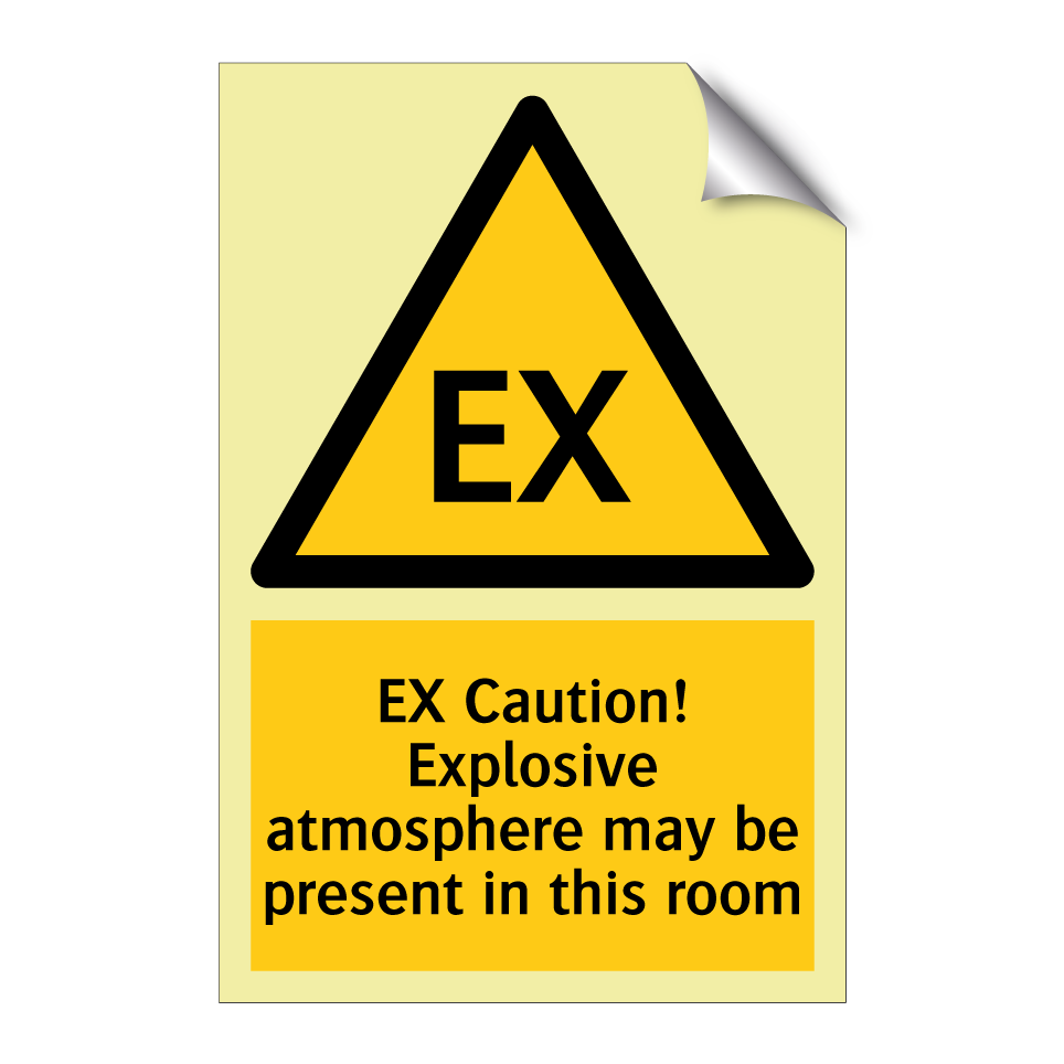 EX Caution! Explosive atmosphere may be present in this room