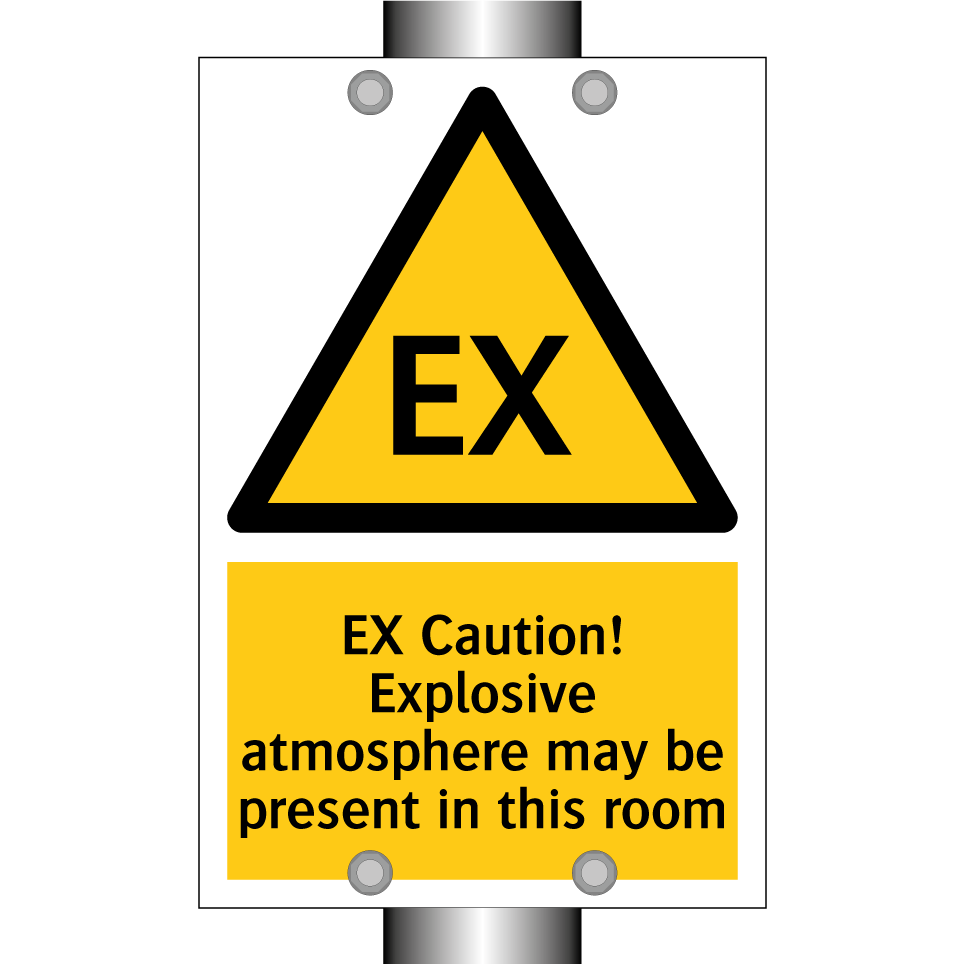 EX Caution! Explosive atmosphere may be present in this room