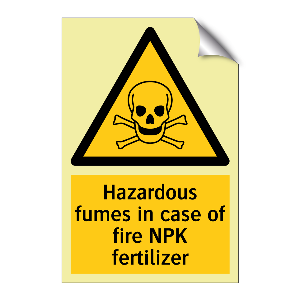 Hazardous fumes in case of fire NPK fertilizer