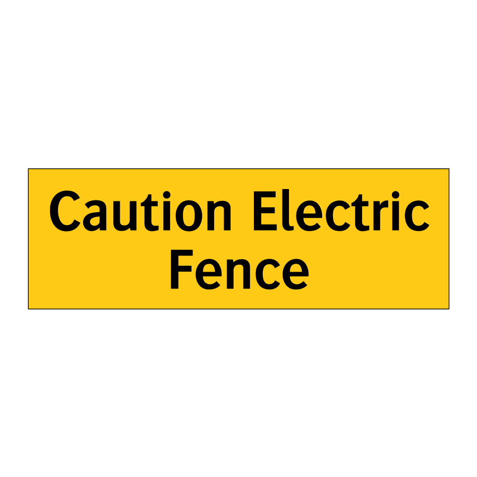 Caution Electric Fence