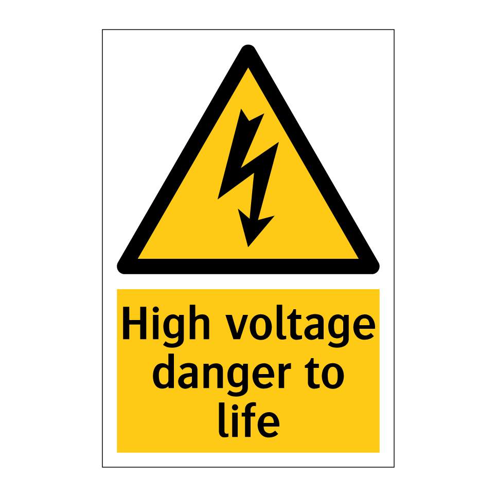 High voltage danger to life