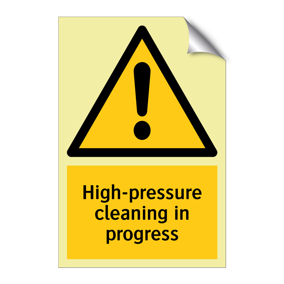 High-pressure cleaning in progress