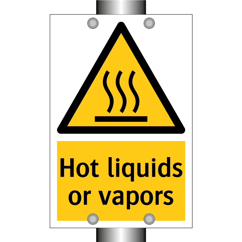 Hot liquids or vapors