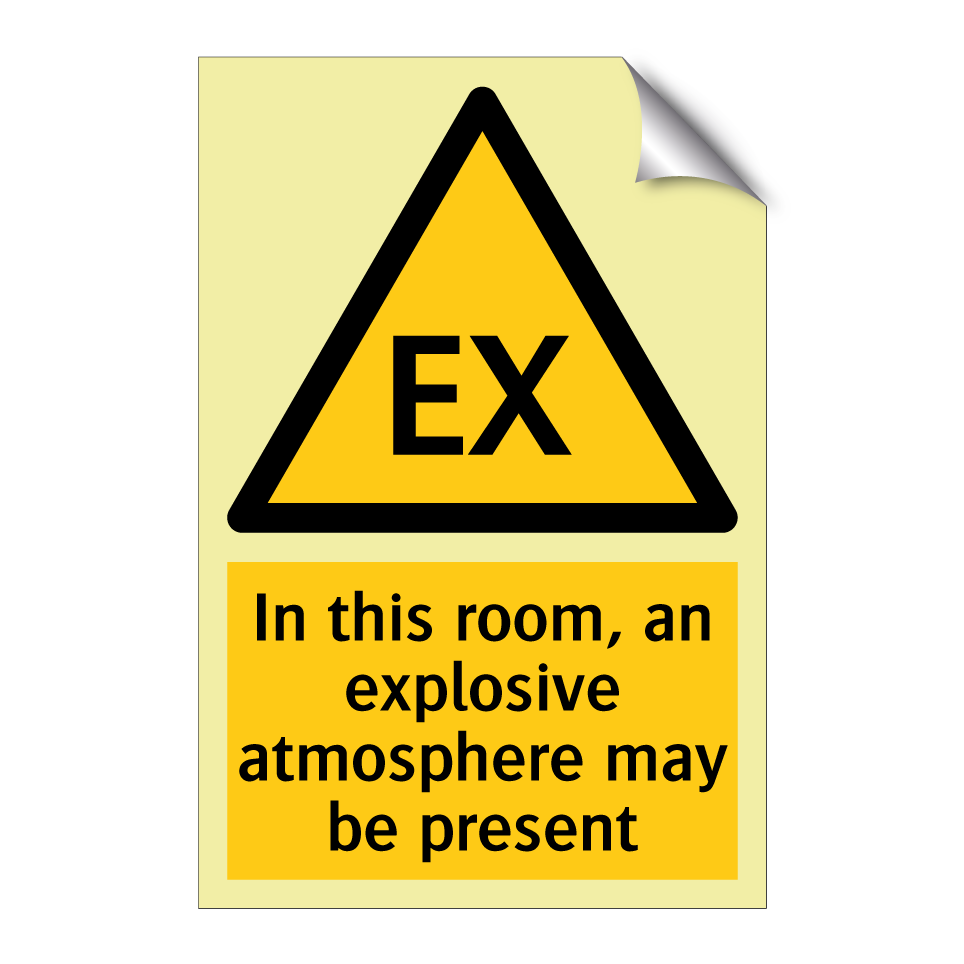 In this room, an explosive atmosphere may be present