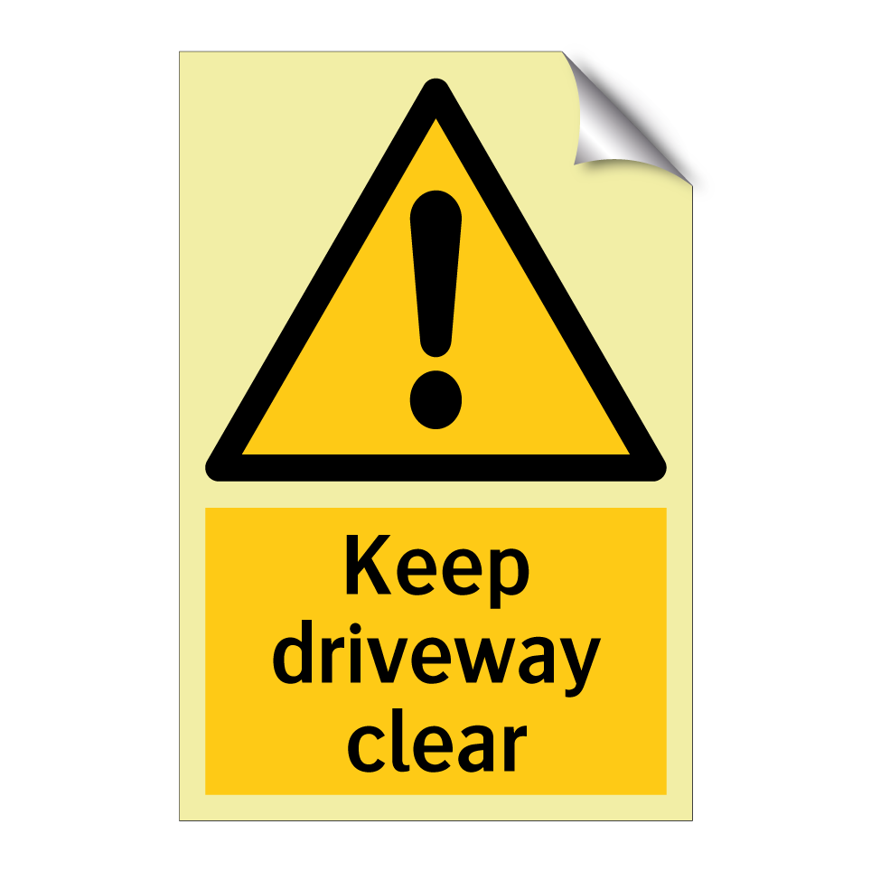 Keep driveway clear
