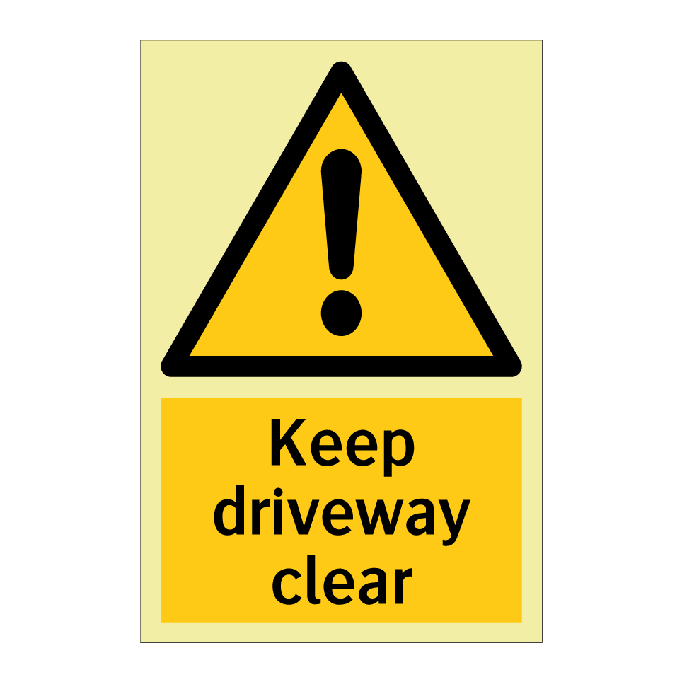 Keep driveway clear