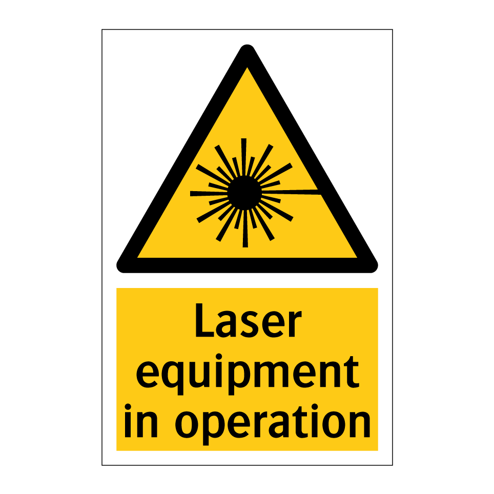 Laser equipment in operation