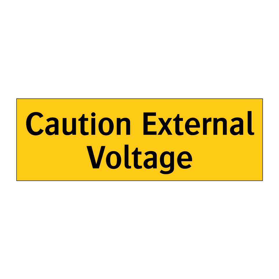 Caution External Voltage