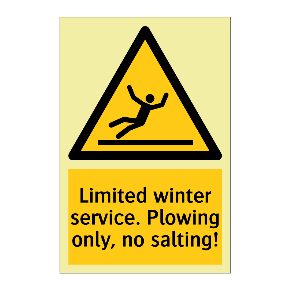 Limited winter service. Plowing only, no salting!