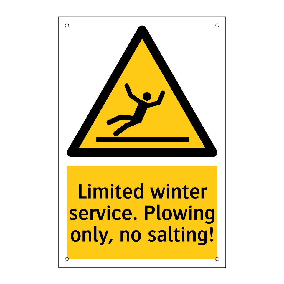 Limited winter service. Plowing only, no salting!
