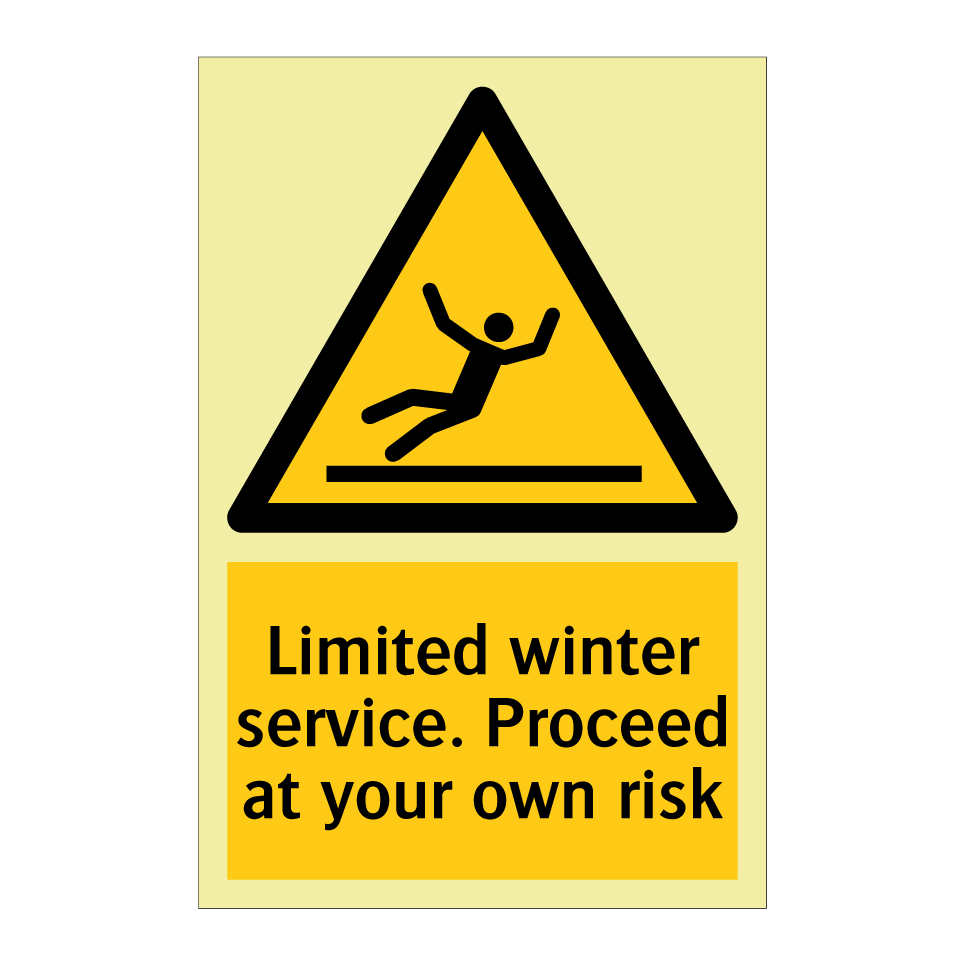 Limited winter service. Proceed at your own risk