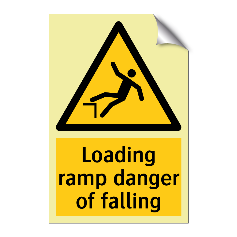Loading ramp danger of falling