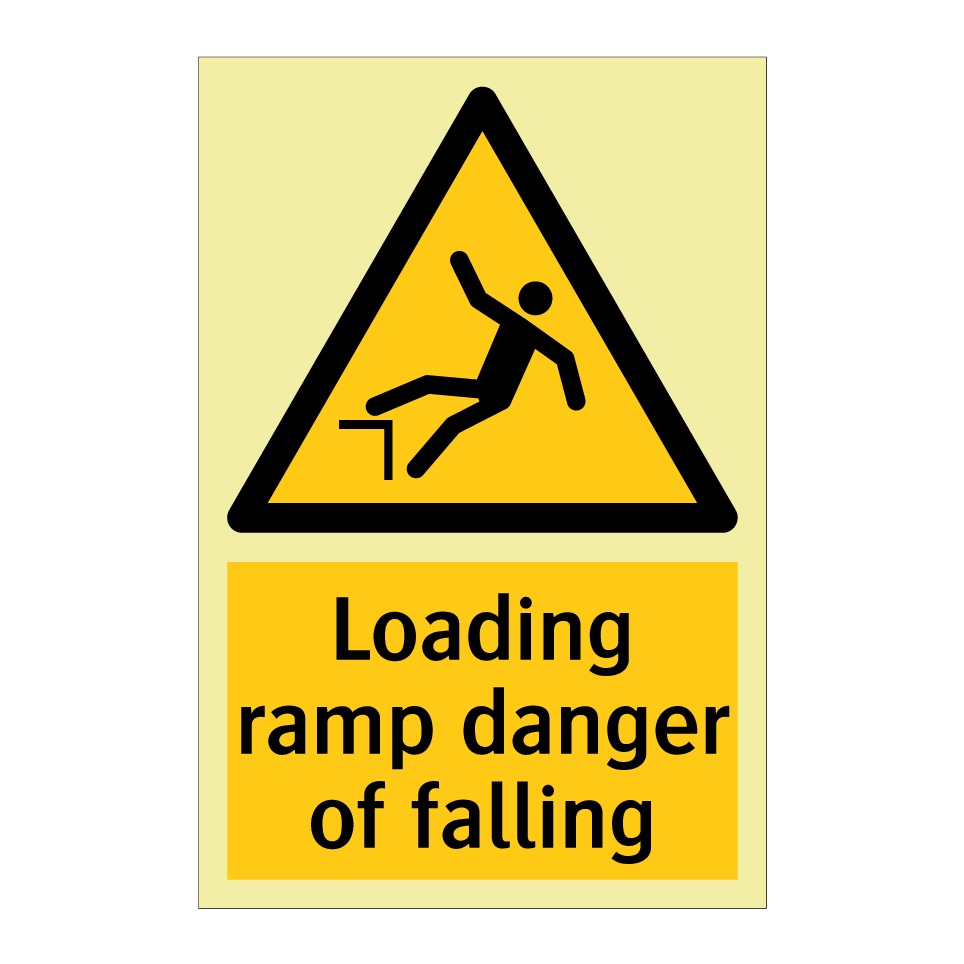 Loading ramp danger of falling