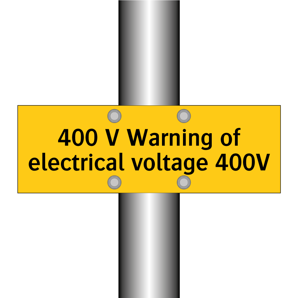 400 V Warning of electrical voltage 400V