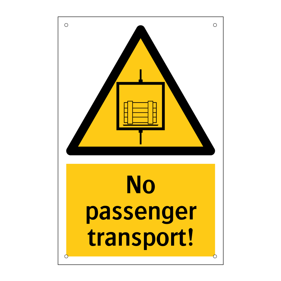 No passenger transport!