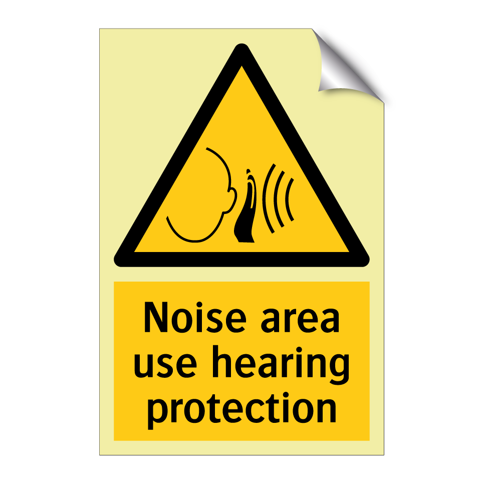 Noise area use hearing protection