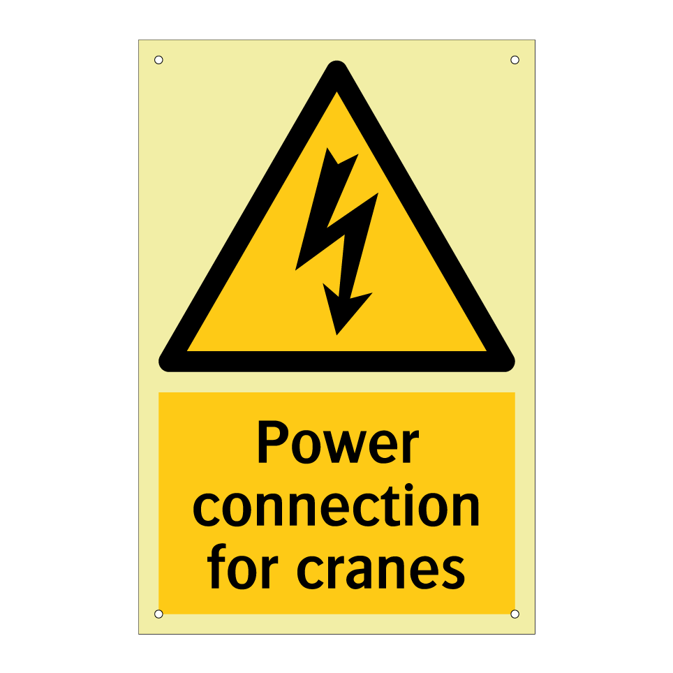 Power connection for cranes