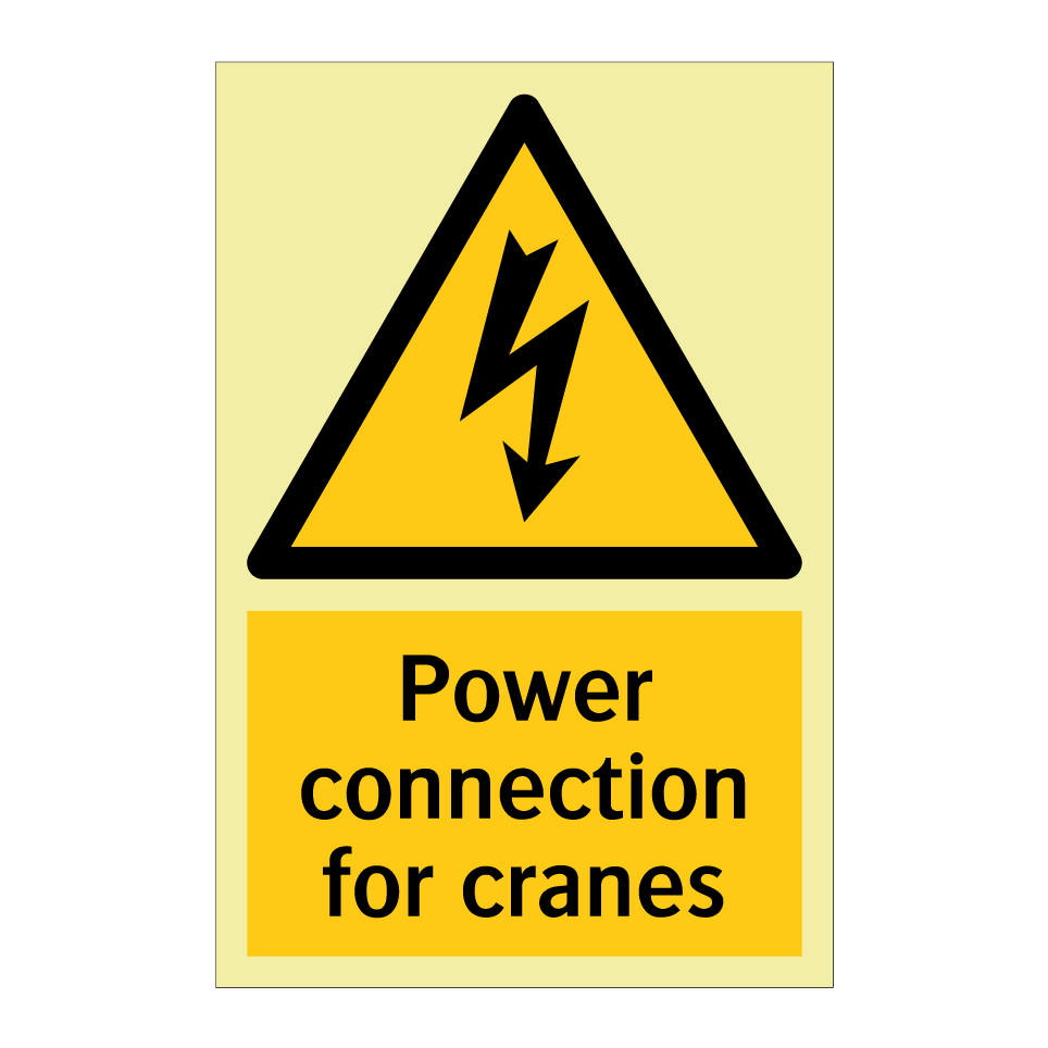 Power connection for cranes