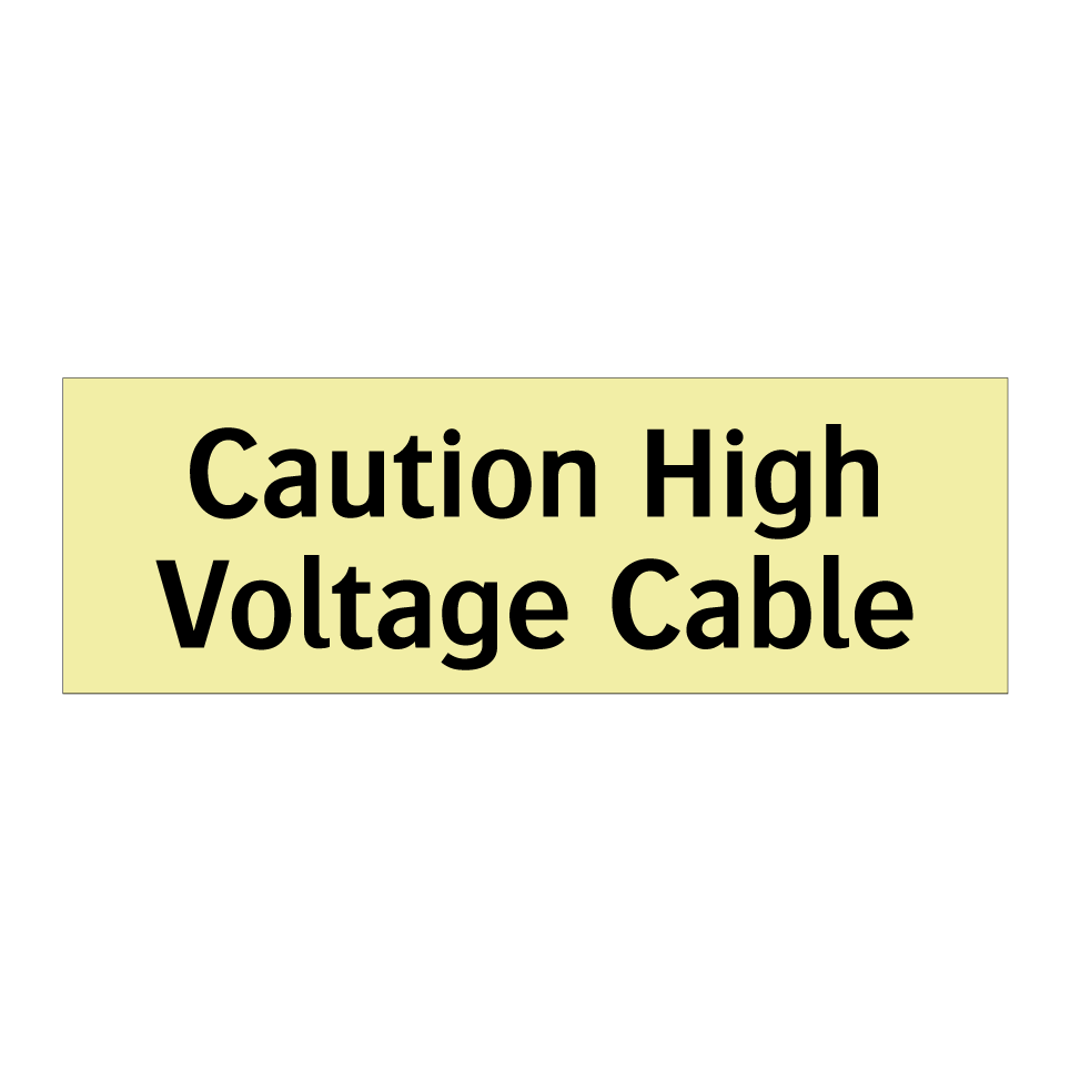 Caution High Voltage Cable