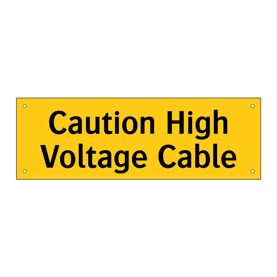 Caution High Voltage Cable