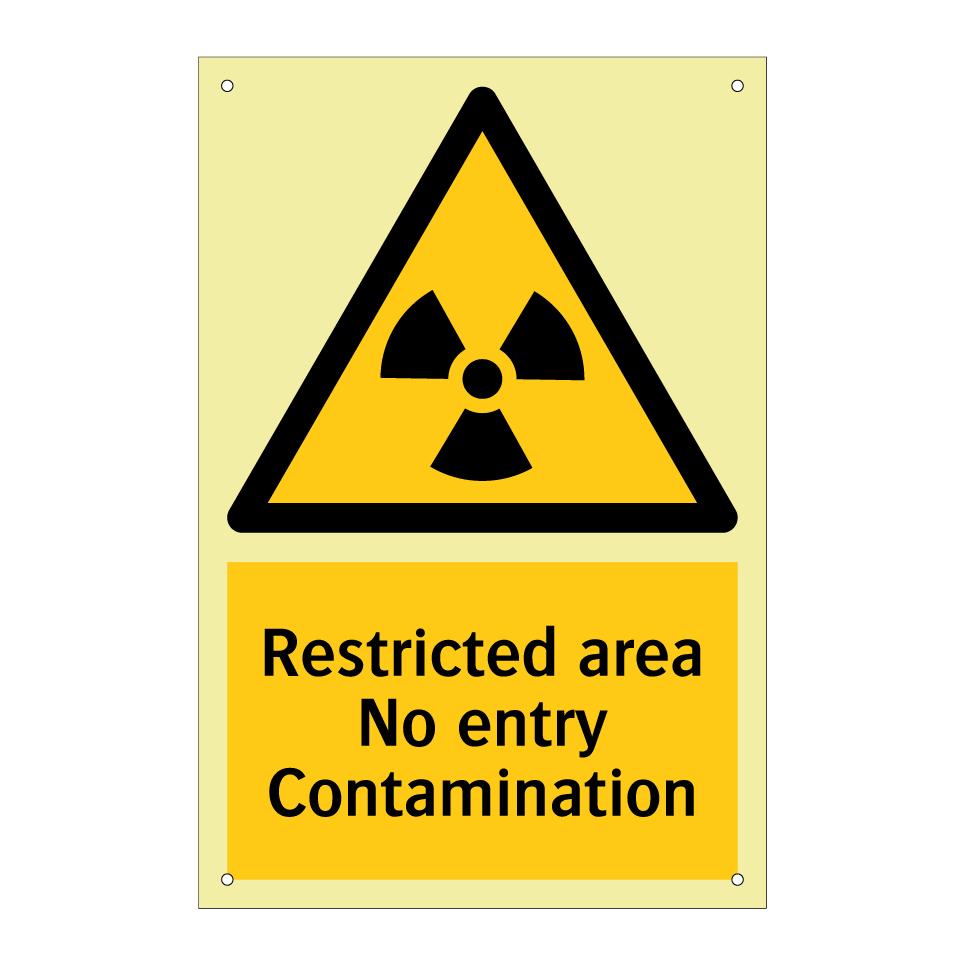 Restricted area No entry Contamination