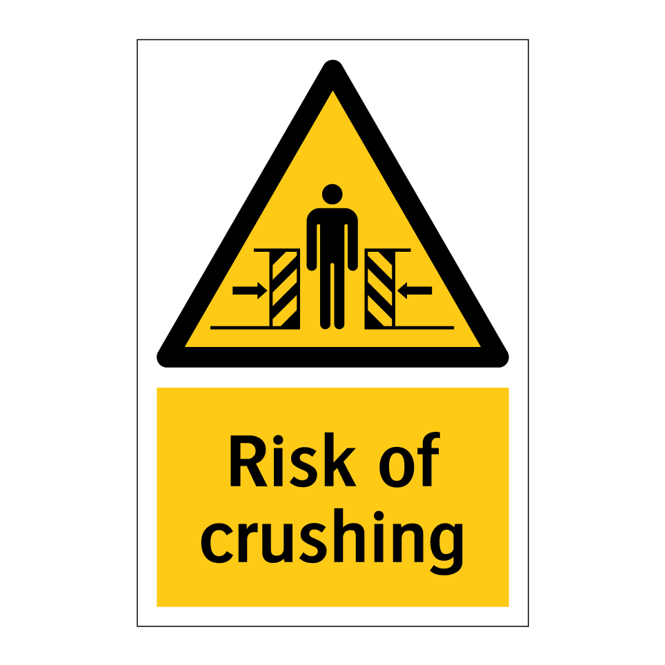 Risk of crushing