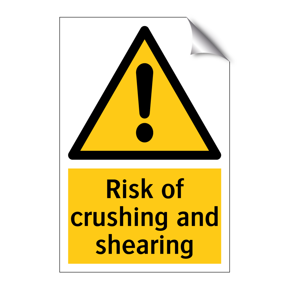 Risk of crushing and shearing