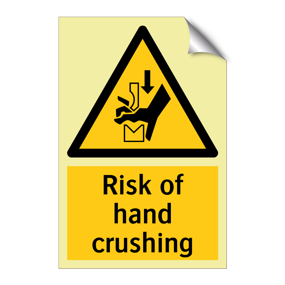 Risk of hand crushing