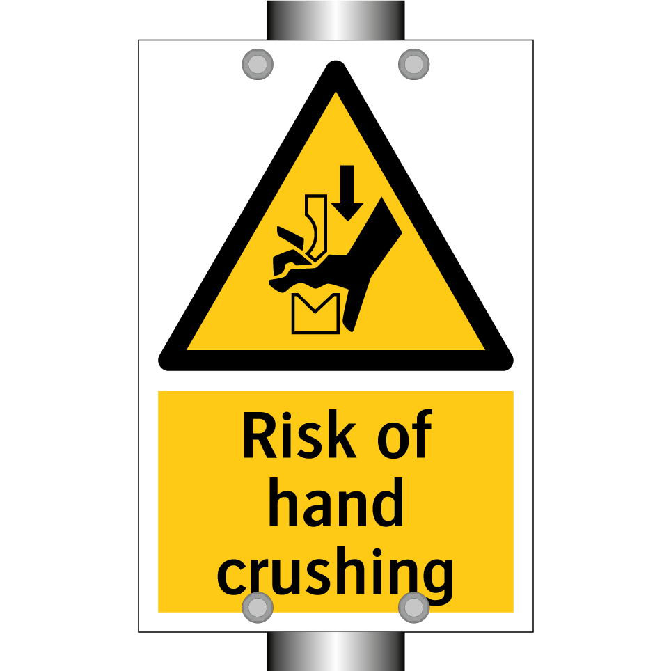 Risk of hand crushing