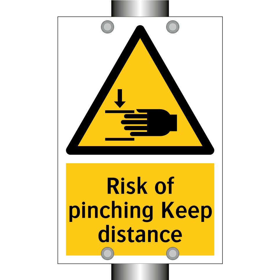 Risk of pinching Keep distance