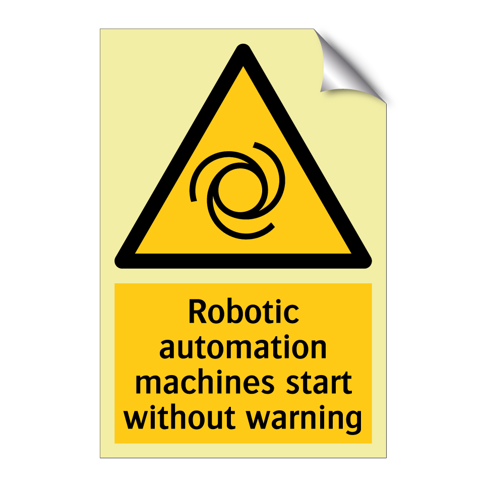 Robotic automation machines start without warning