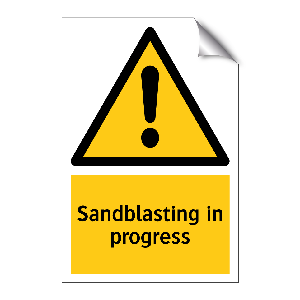 Sandblasting in progress