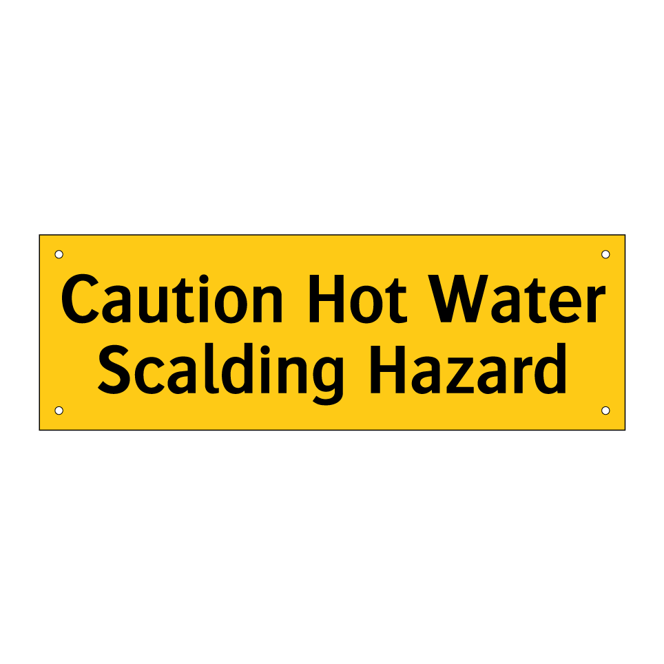 Caution Hot Water Scalding Hazard