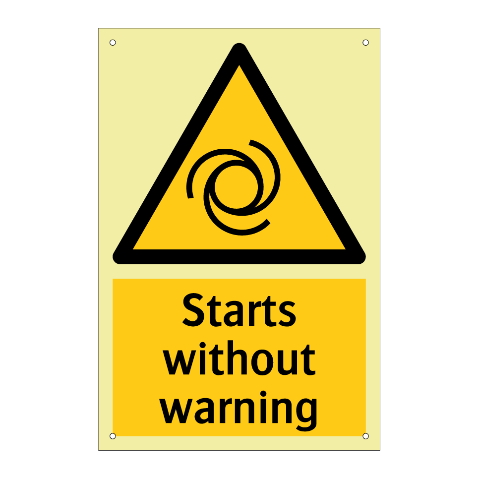 Starts without warning