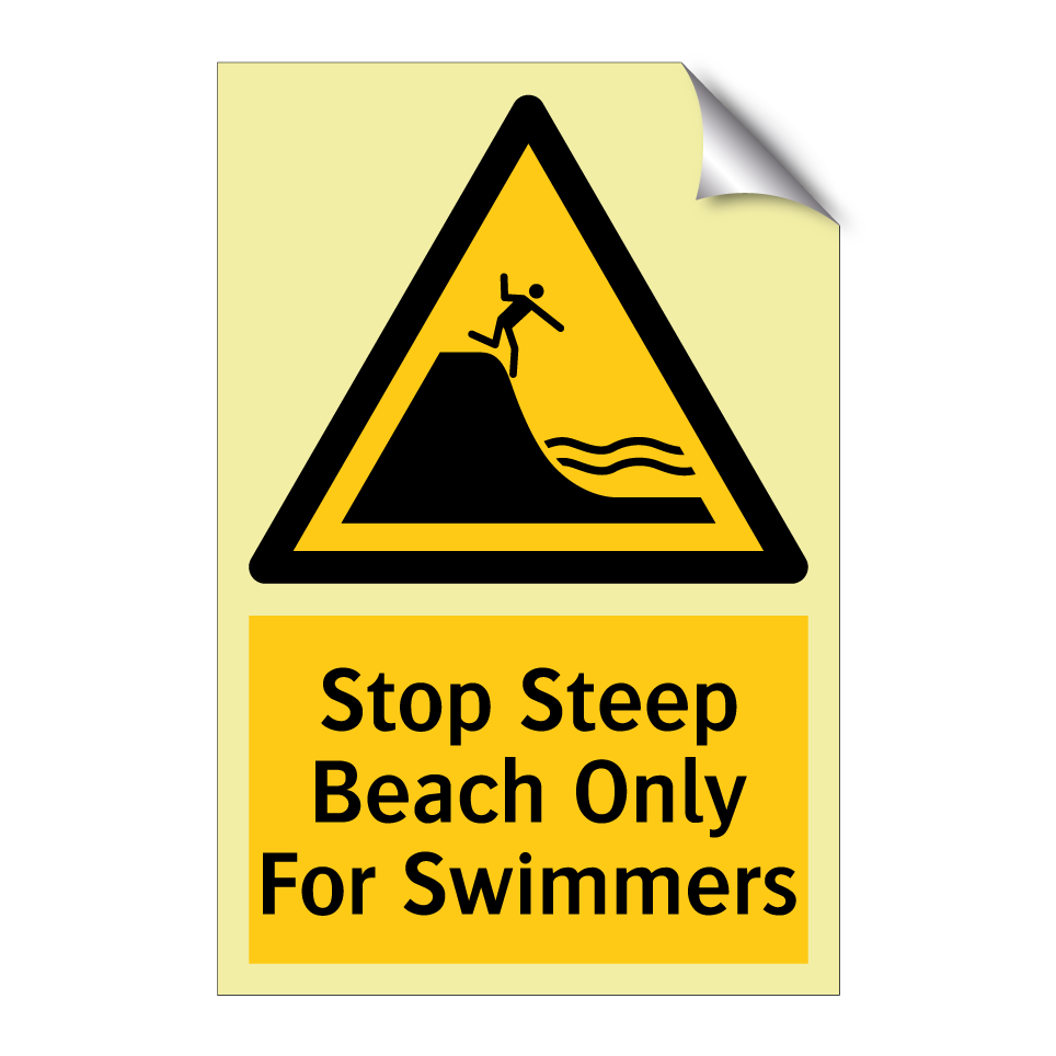 Stop Steep Beach Only For Swimmers