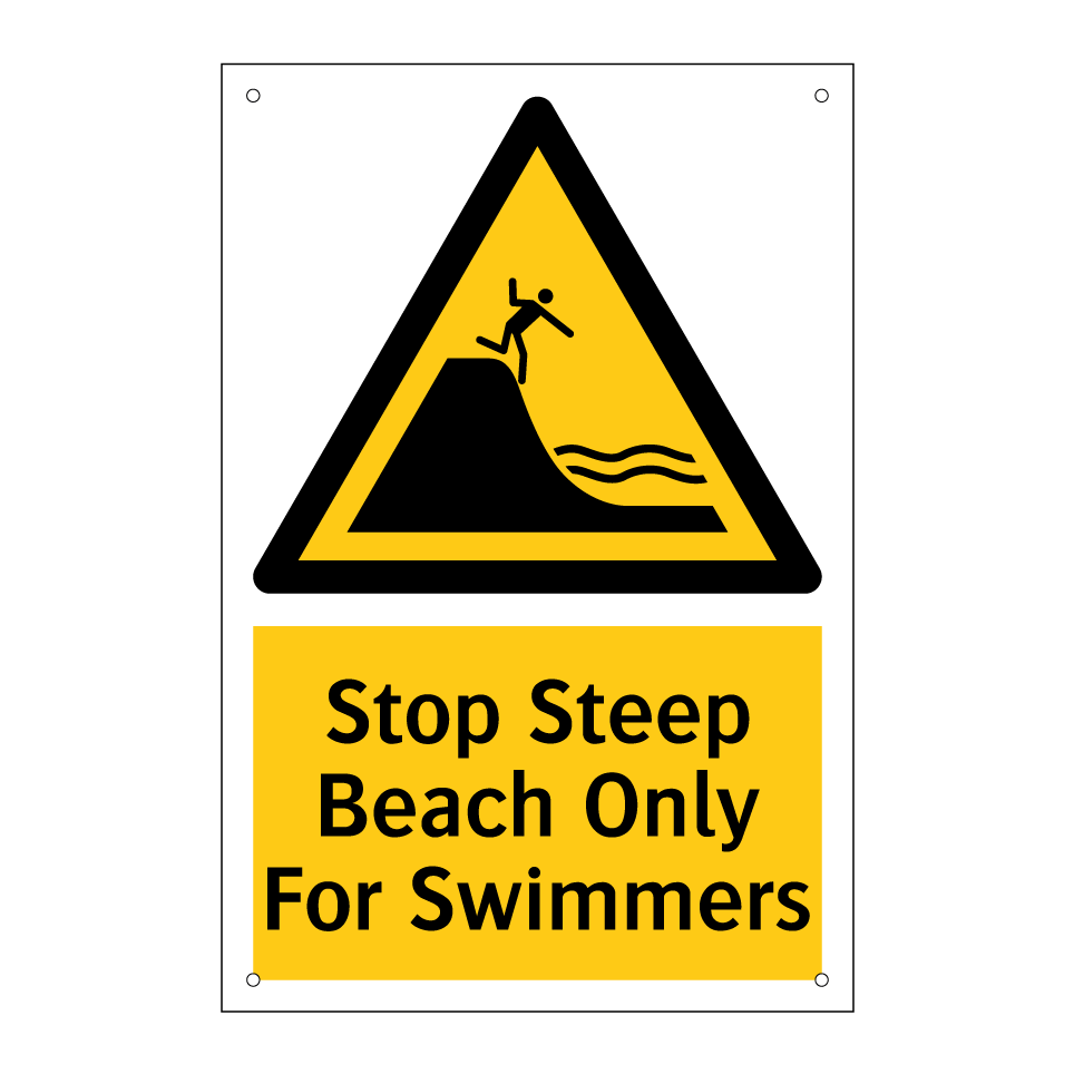 Stop Steep Beach Only For Swimmers