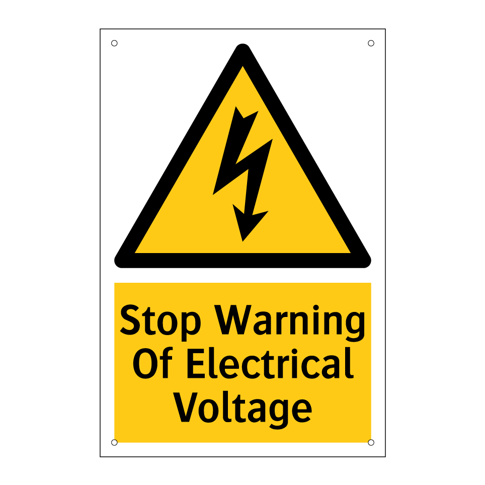Stop Warning Of Electrical Voltage