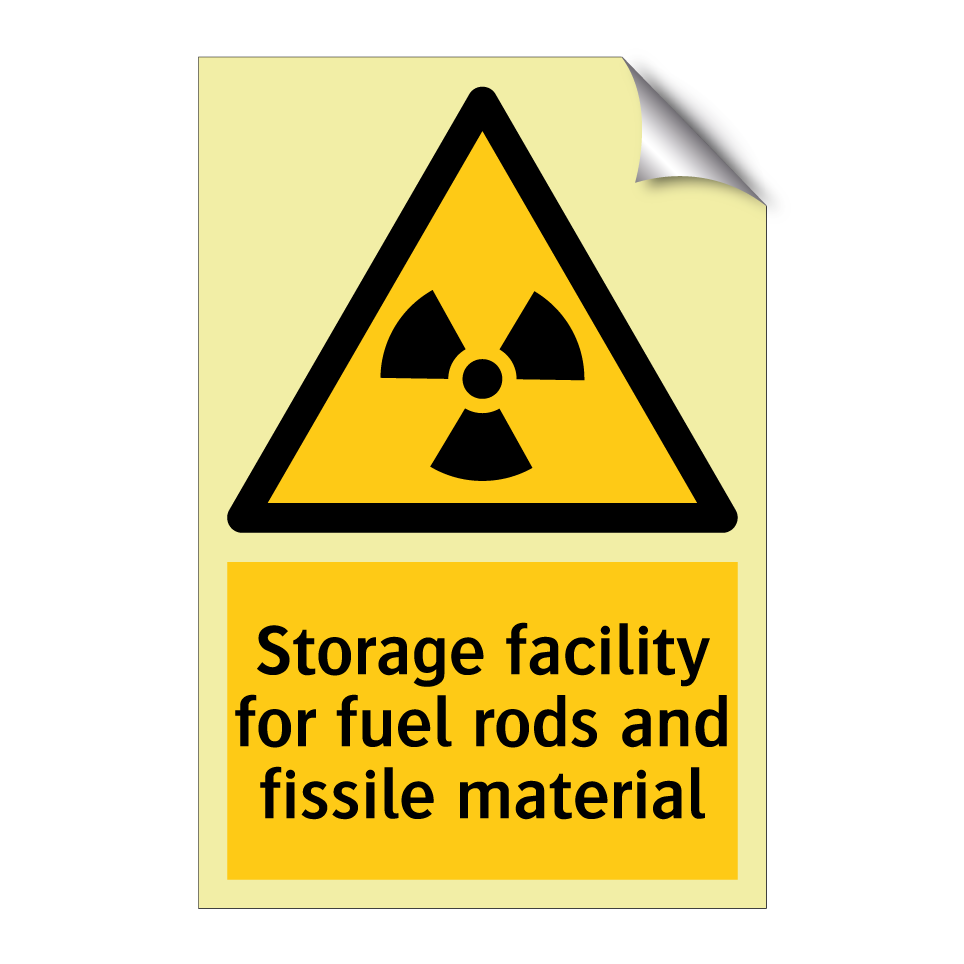 Storage facility for fuel rods and fissile material