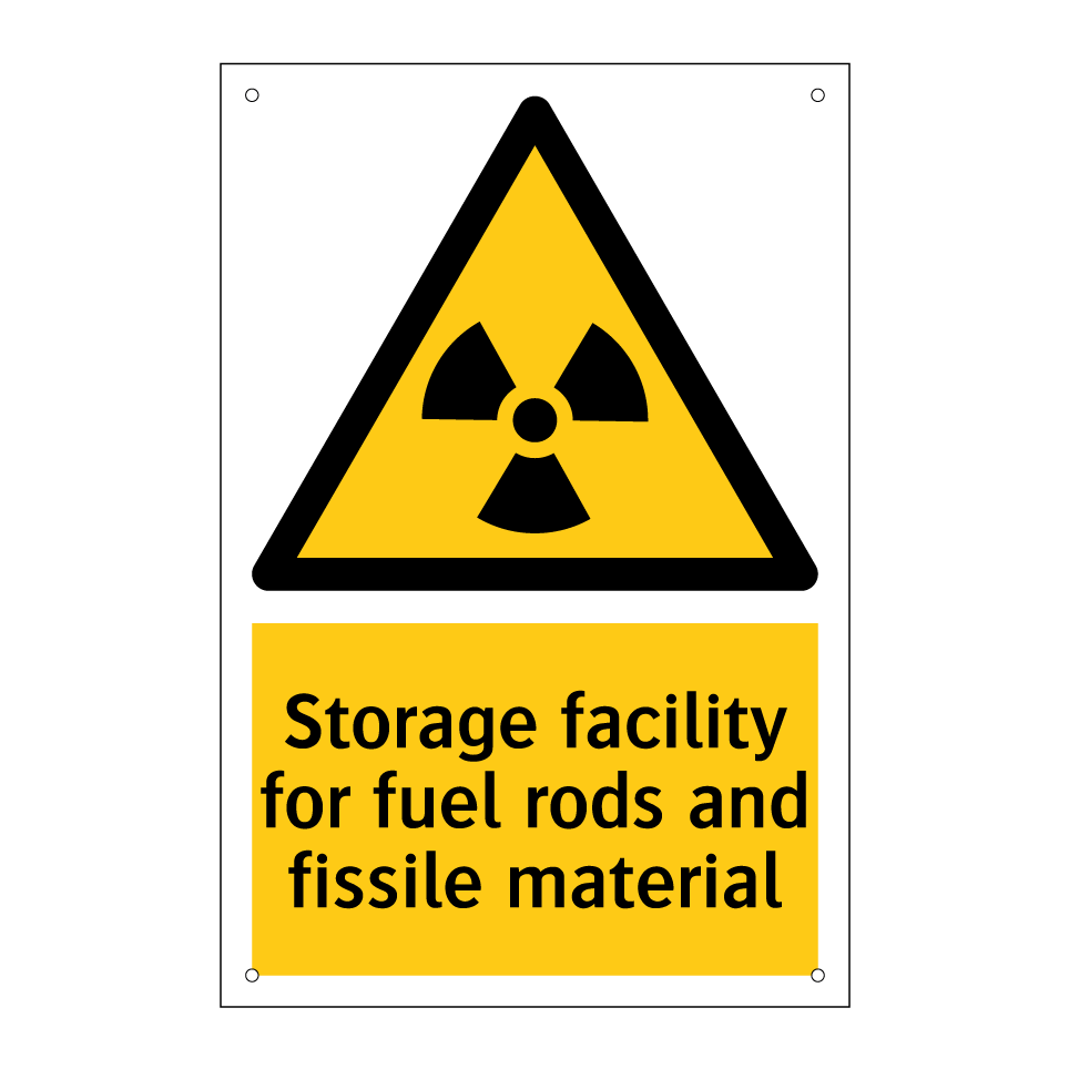 Storage facility for fuel rods and fissile material