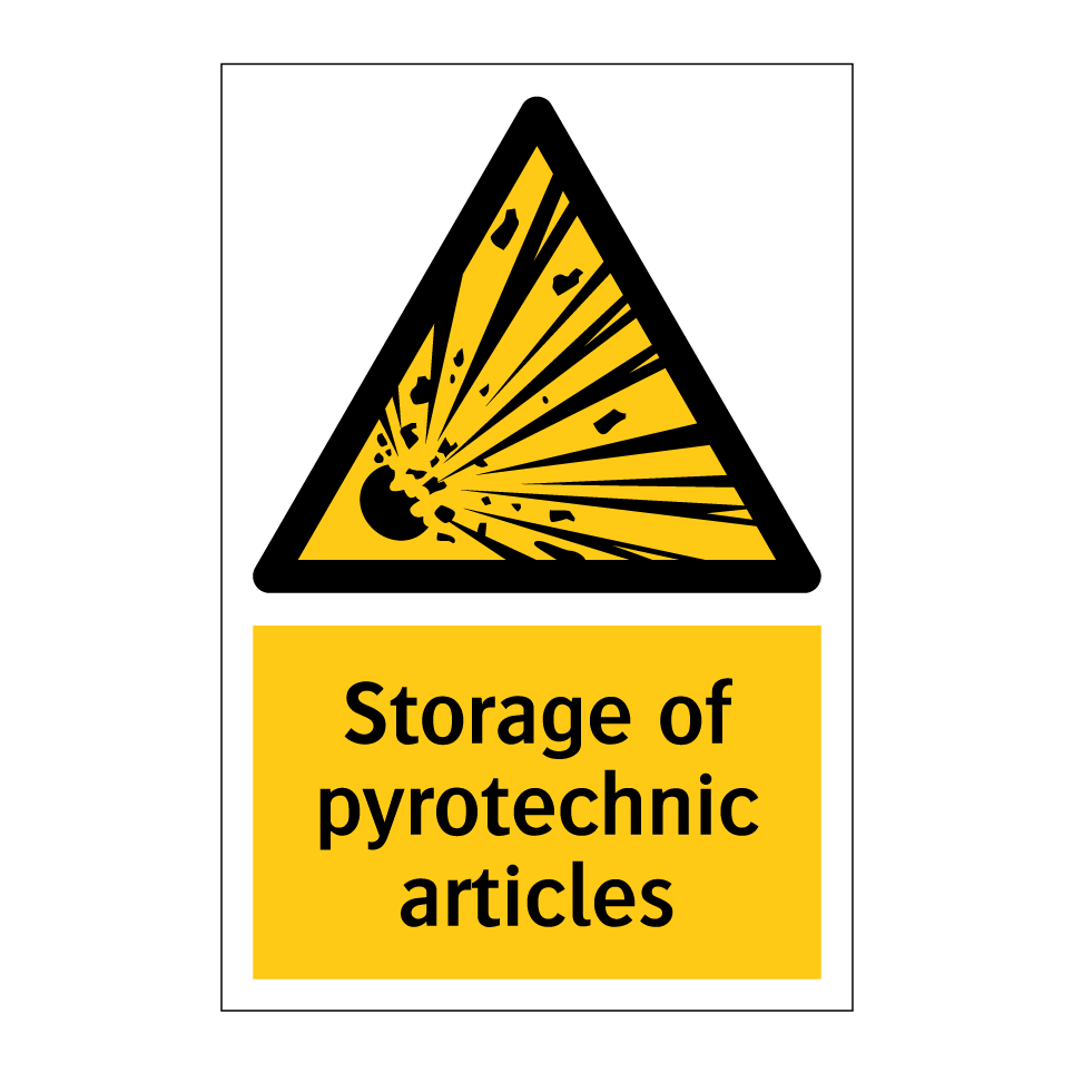 Storage of pyrotechnic articles
