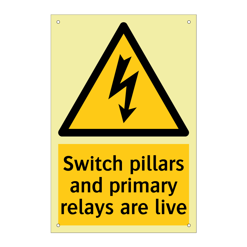 Switch pillars and primary relays are live