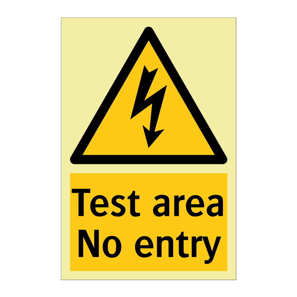 Test area No entry