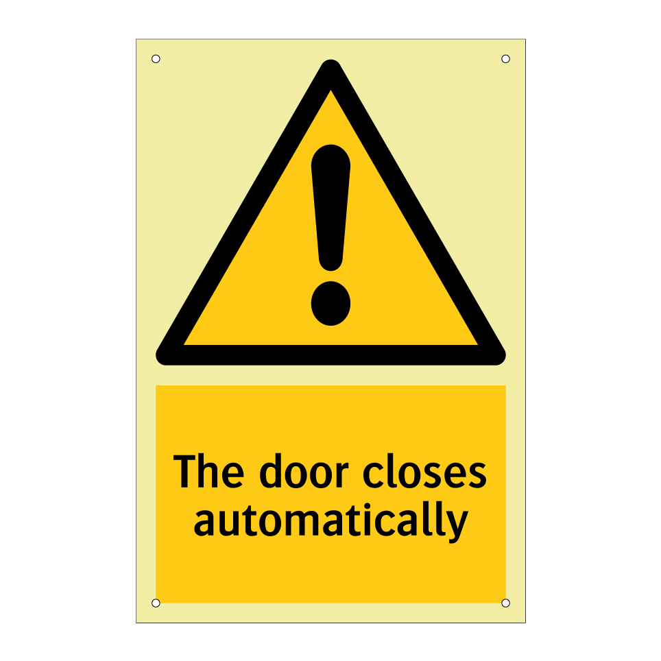 The door closes automatically