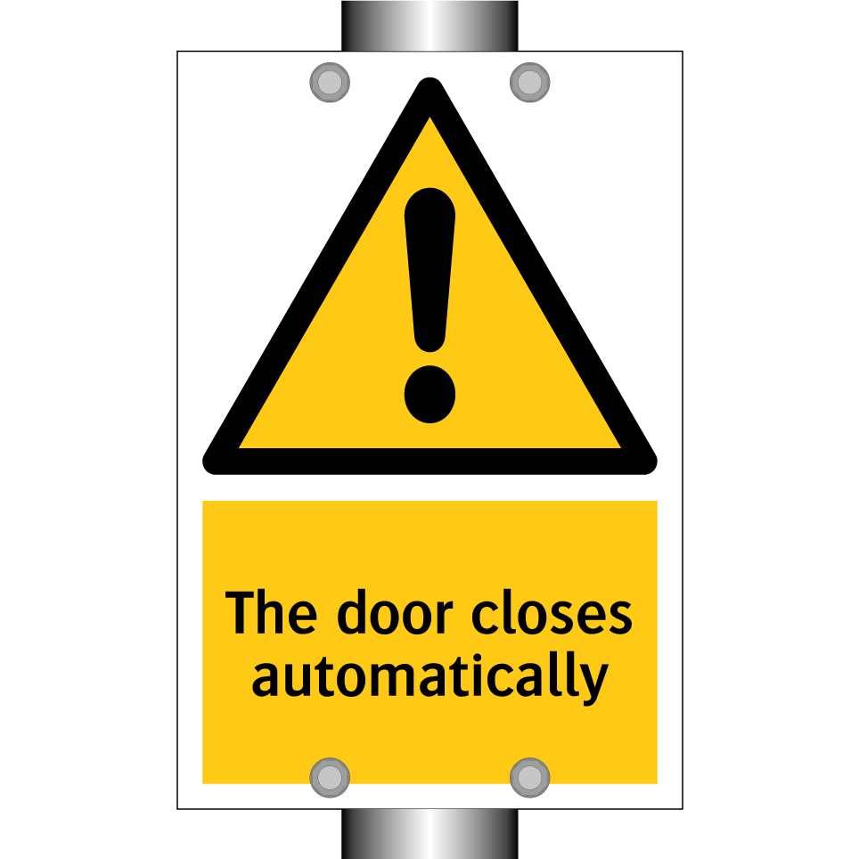 The door closes automatically