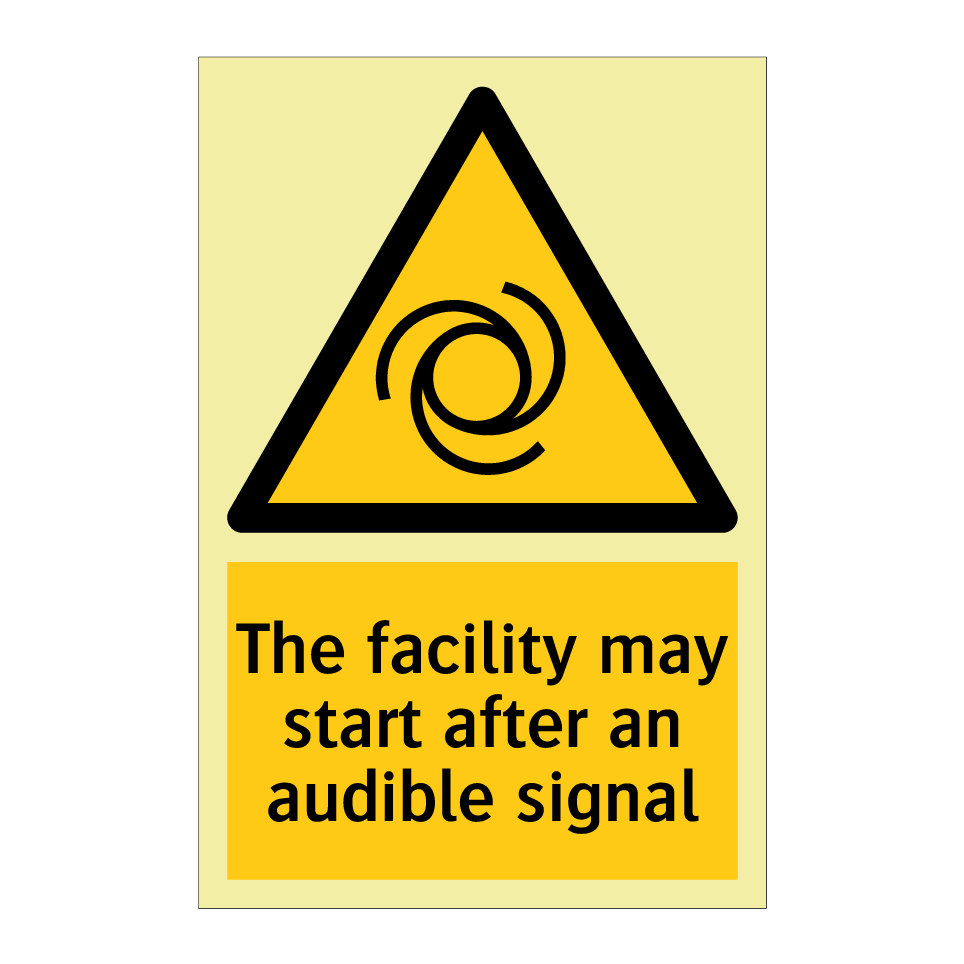 The facility may start after an audible signal