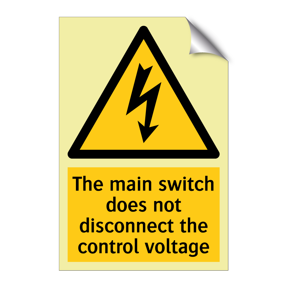 The main switch does not disconnect the control voltage