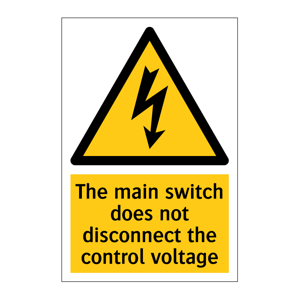 The main switch does not disconnect the control voltage